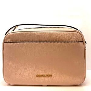 Michael Kors Jet Set Small Leather Camera Crossbody Bag Powder Blush